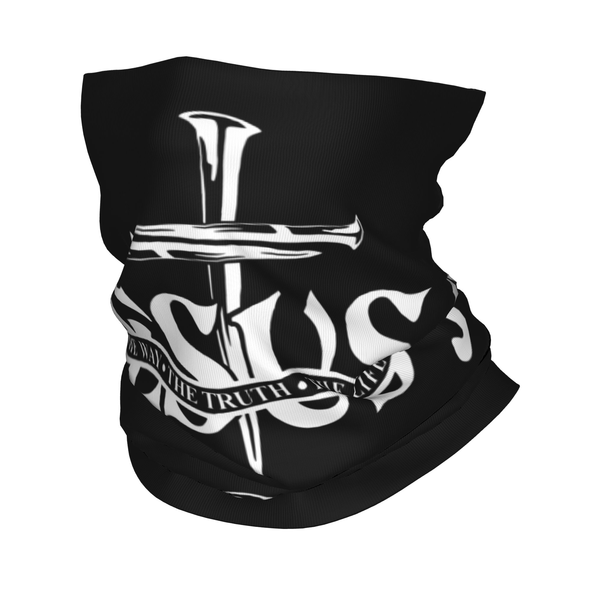 Neck Gaiter Face Cover - Bandana Leher Custom Yesus Jalan, Kebenaran,