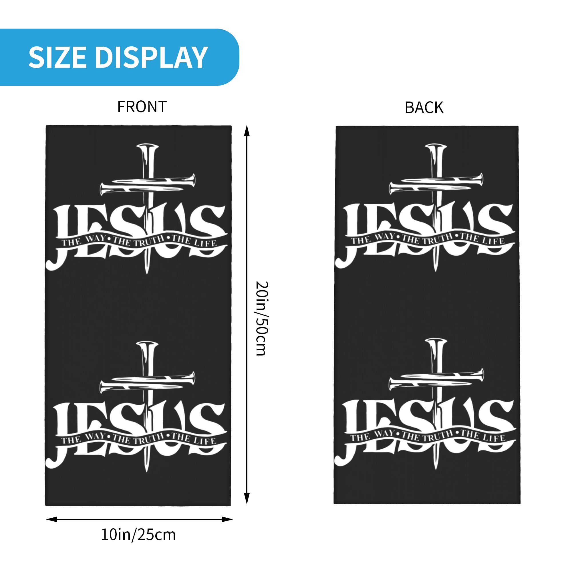 Bandana Leher Custom Yesus Jal - Neck Gaiter Face Cover ulasan dan harga