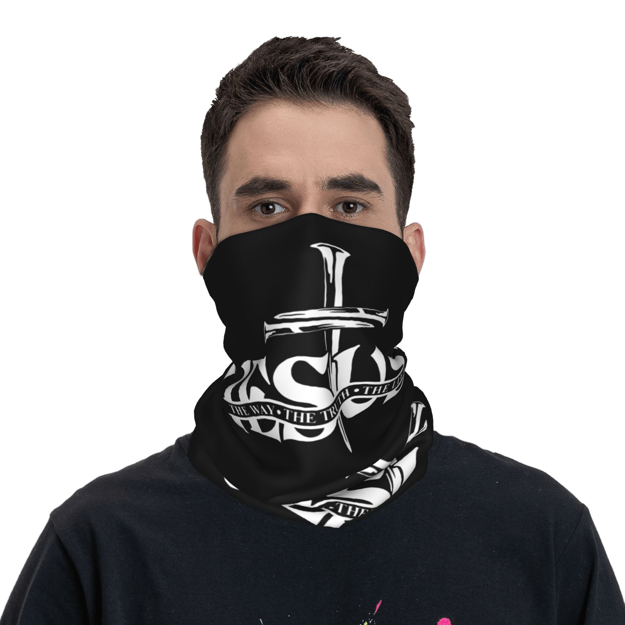 Bandana Leher Custom Yesus Jal - Neck Gaiter Face Cover ulasan dan harga