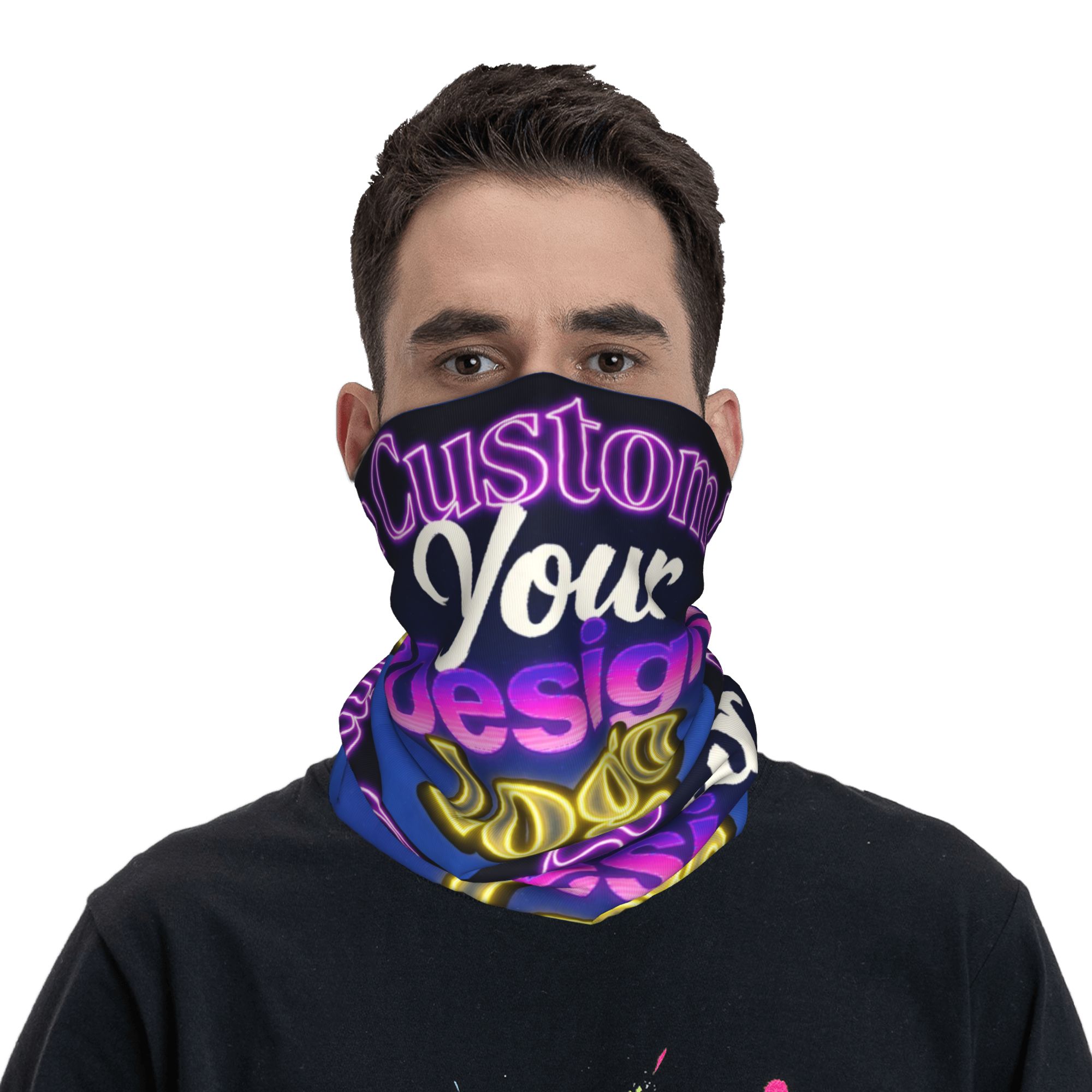 Bandana Desain Kustom Logo And - Neck Gaiter Face Cover ulasan dan harga