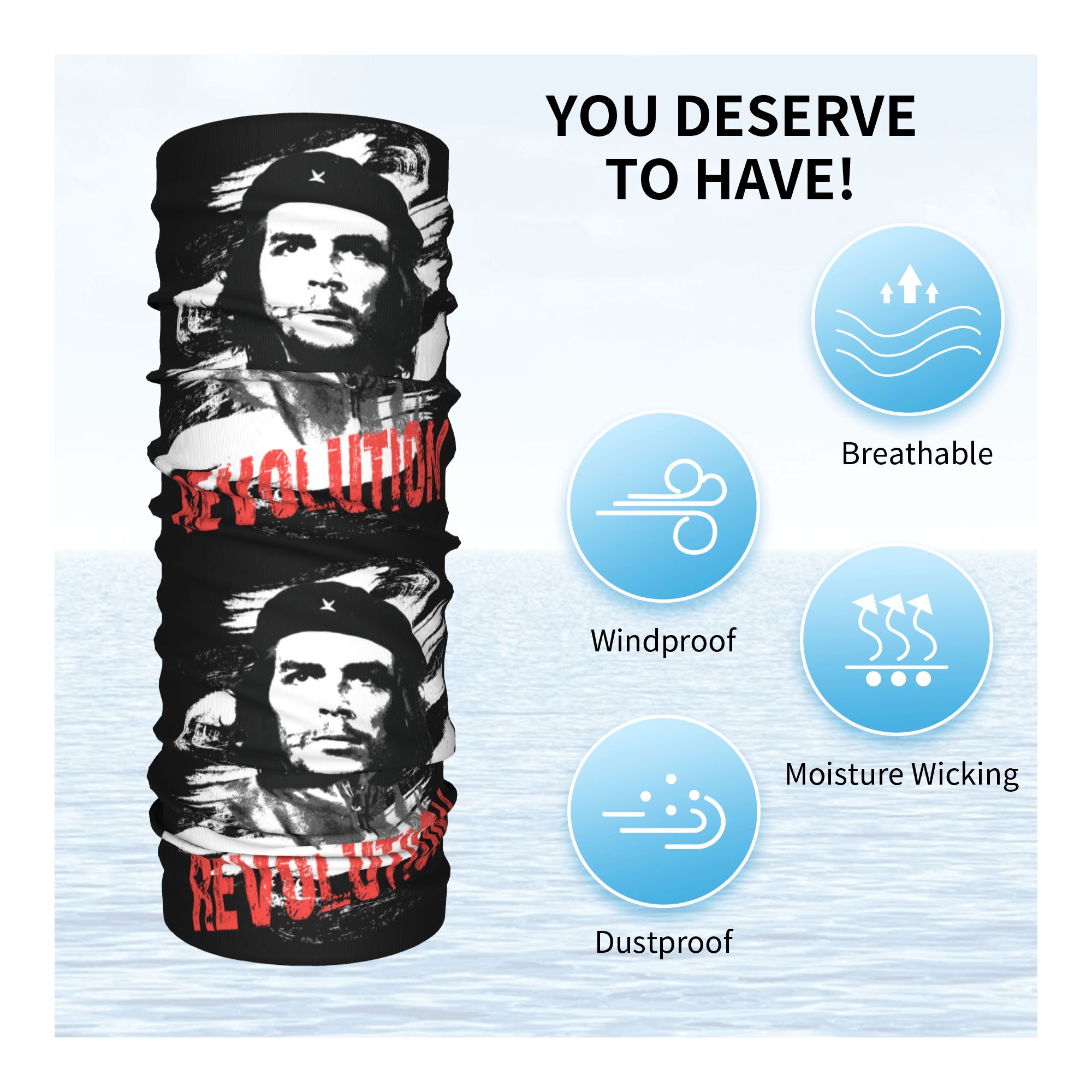 Bandana Che Guevara Revolusi,  - Neck Gaiter Face Cover ulasan dan harga