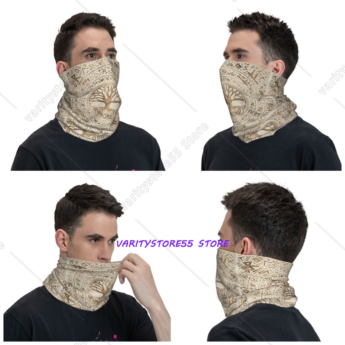 Bandana Viking Yggdrasil Pohon - Neck Gaiter Face Cover ulasan dan harga